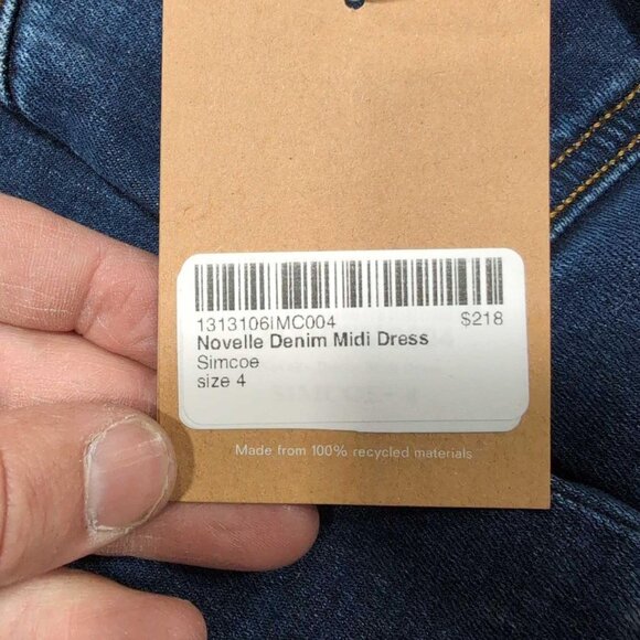 NWT - REFORMATION Novelle Denim Midi Dress - Blue - Picture 6 of 8